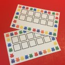 (10) Bears Ten Frame Mats - Laminated - Pre school Kindergarten