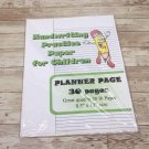 Planner Page - Handwriting Practice Paper For Children - 30 Sheets