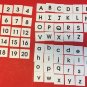 72 Cards - Alphabets / Letters & Numbers Upper and Lowercase Cards 2.8 x 2.75