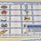 The Blue Series - Vowel A WorkMats (40 cards-4 Laminated WorkMats) Montessori