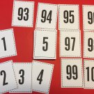 Full Sized - Numbers 1-100 flash cards.  5.5 x 4.25 Pre-k, Preschool Math Number