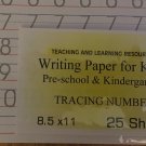Writing Paper for Kids - TRACING  NUMBERS  - 11X 8.5 in, 20 lb, 25 sheets