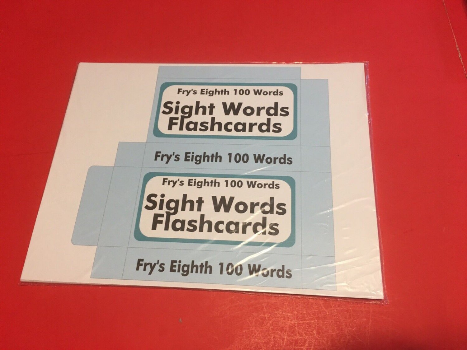 Fry's Eighth  Hundred Words - PRINTED & UNCUT - Sight Word Flash Cards