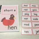 Interactive Learning Books for Children - Short “e” book - w/ 12 Laminated Cards Interactive Learning Books for Children - Short “e” book - w/ 12 Laminated Cards