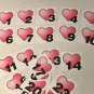 Heart Theme - 31 Laminated Calendar Squares + Blank Cards