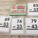 Subtraction 2-digit plus 2-digit Flashcards For First Grade - Educational