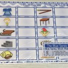 The Blue Series - Vowel E WorkMats  (20 cards-2 Laminated WorkMats) Montessori