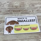 Gingerbread Boy - Themed Learning Centers - Which is smallest - Laminated