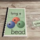 Interactive Learning Books for Children - Long “e” book - w/ 12 Laminated Cards