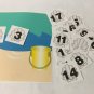Beach Math Mat & Seashell Number Cards 0-20 -Laminated Set