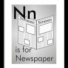 N is for Newspaper - Art Print Home Decor Wall Art - (frame not included) N is for Newspaper - Art Print Home Decor Wall Art - (frame not included)