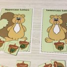 Squirrel’s Acorn Sort - Uppercase Lowercase -Laminated Activity Set 1