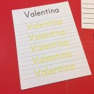 Set of 2- CUSTOM Names Handwriting Kit - PERSONALIZED FOR YOU CHILD -  25 Sheets