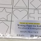 Writing Paper for Kids - SHAPE PRACTICE - 11X 8.5 in, 20 lb, 25 sheets Writing Paper for Kids - SHAPE PRACTICE - 11X 8.5 in, 20 lb, 25 sheets