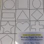 Writing Paper for Kids -  SHAPE PRACTICE - 11X 8.5 in, 20 lb, 25 sheets