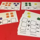 Bear Counter Addition - 20 Laminated  Dry Erase Mats