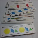 Pattern Block Pattern Card - 48 cards set laminated - Homeschoolers