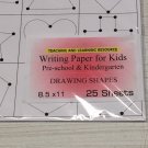 Writing Paper for Kids - DRAWING SHAPES- 11X 8.5 in, 20 lb, 25 sheets Writing Paper for Kids - DRAWING SHAPES- 11X 8.5 in, 20 lb, 25 sheets