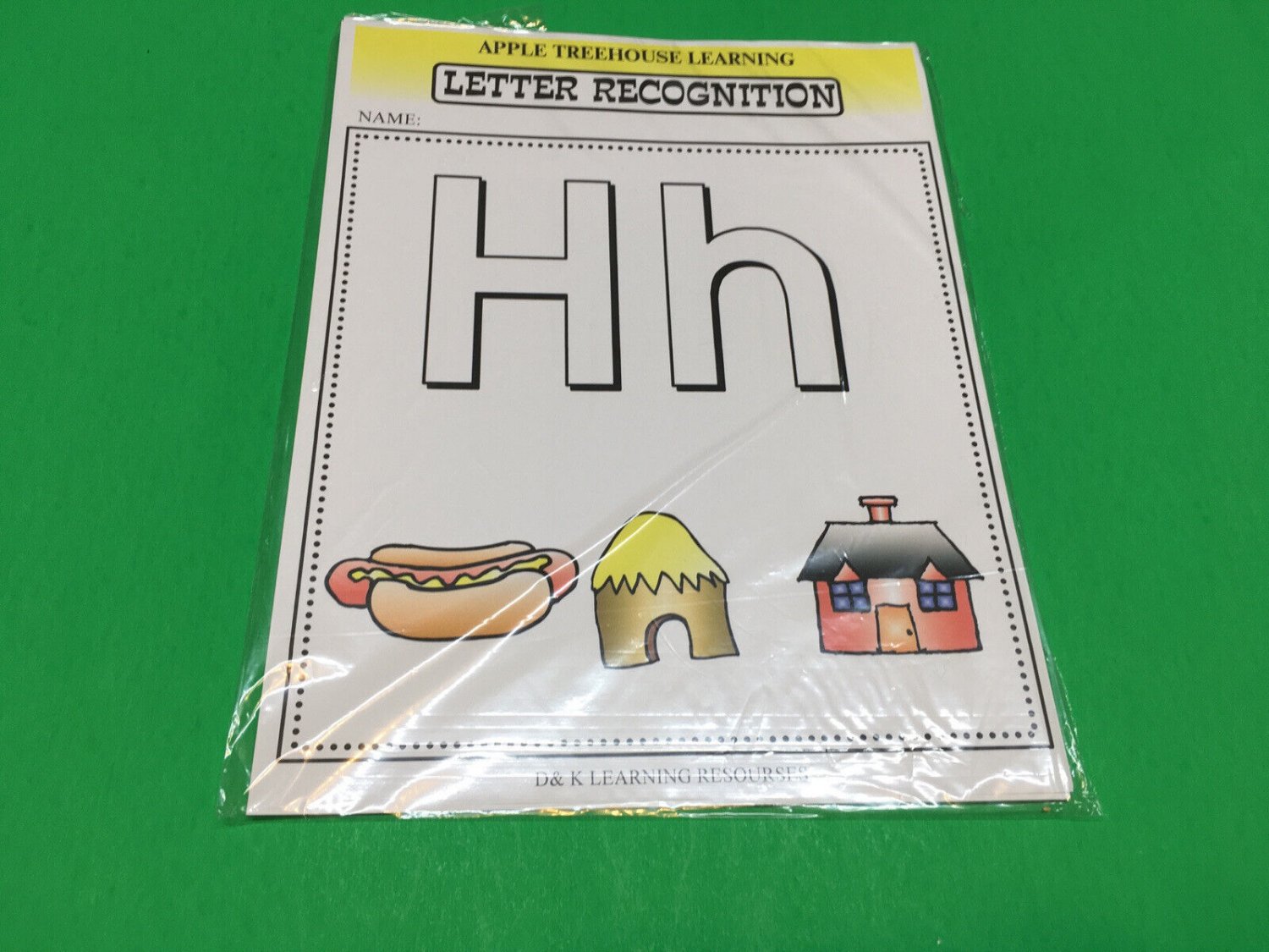 Letter  Hh -  Apple Treehouse Worksheets - Preschool Teaching supplies  20pgs