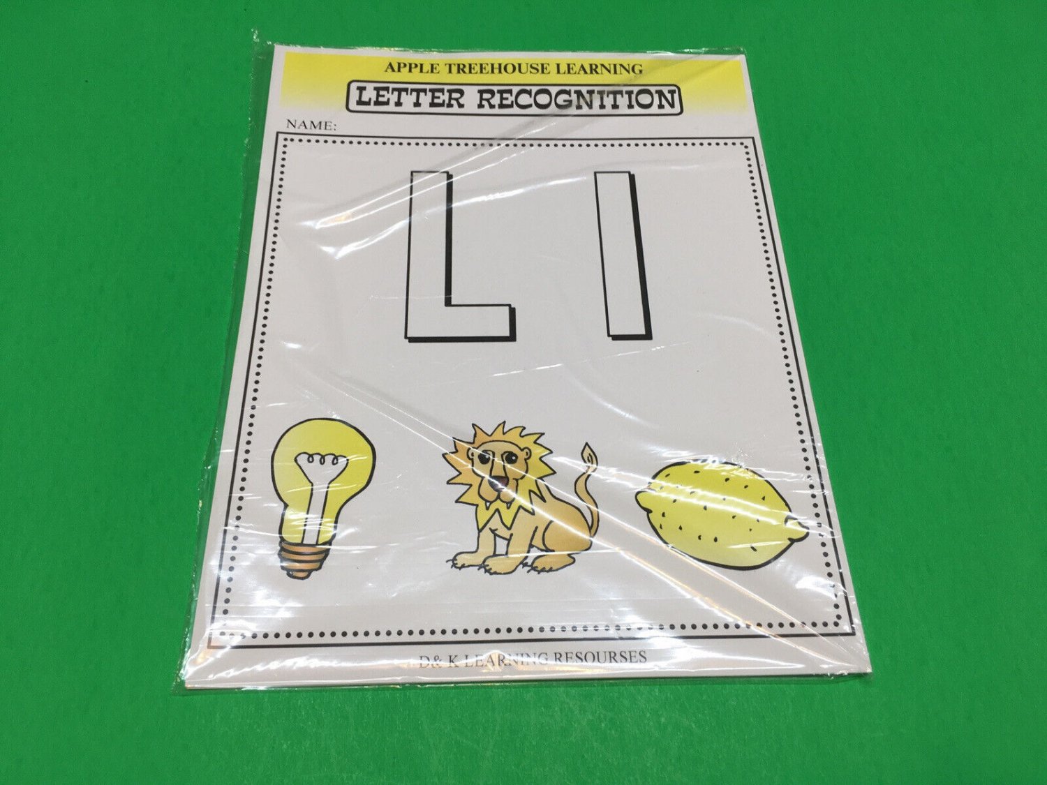 Letter  Ll -  Apple Treehouse Worksheets - Preschool Teaching supplies  20pgs