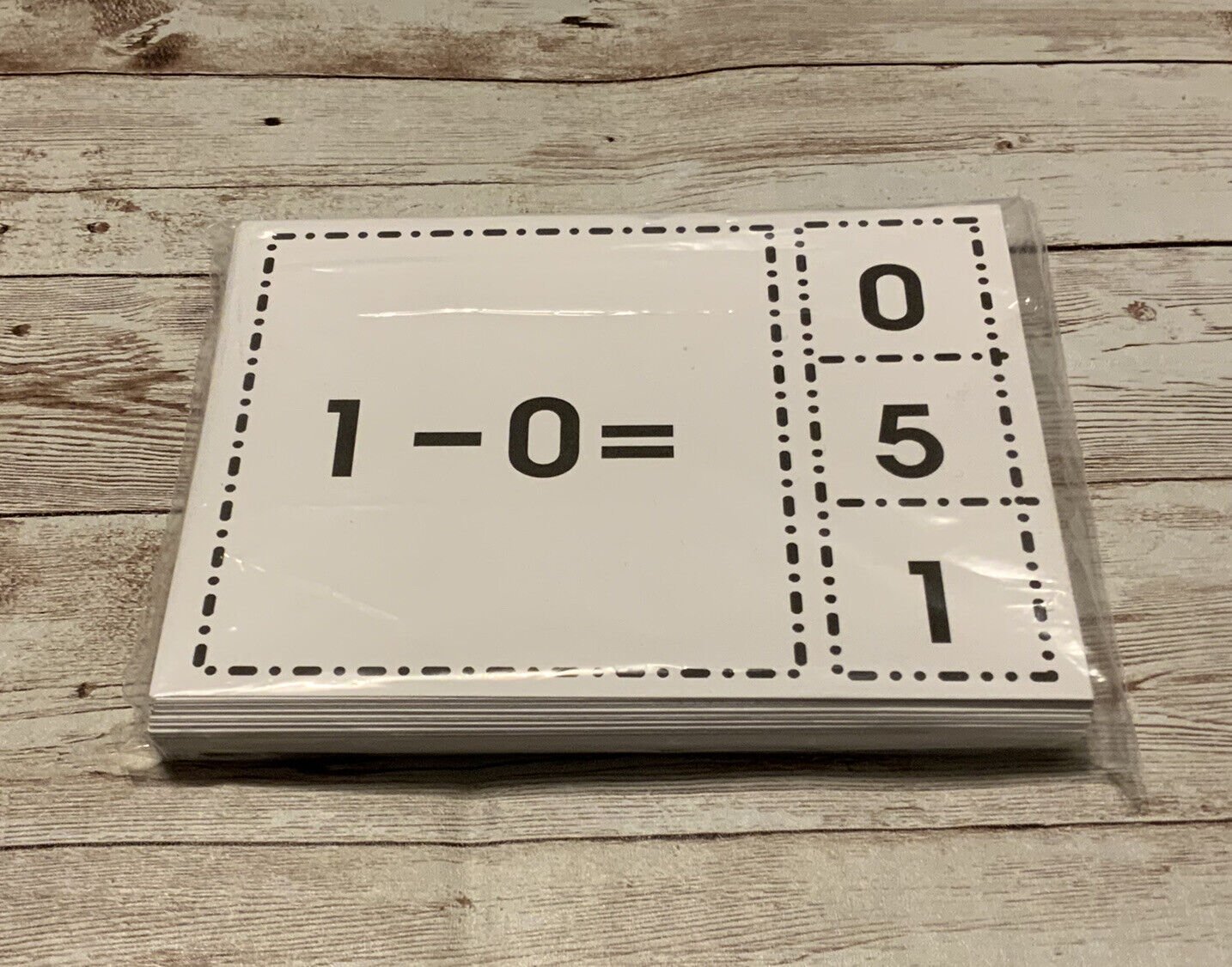 Subtraction Facts- Cards for Learning Center 52 Clothes Pin Cards Teaching