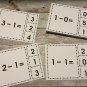 Subtraction Facts- Cards for Learning Center 52 Clothes Pin Cards Teaching