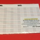 Writing Paper for Kids -  Lined Handwriting Practice w/ Gray Blocks  25 sheets