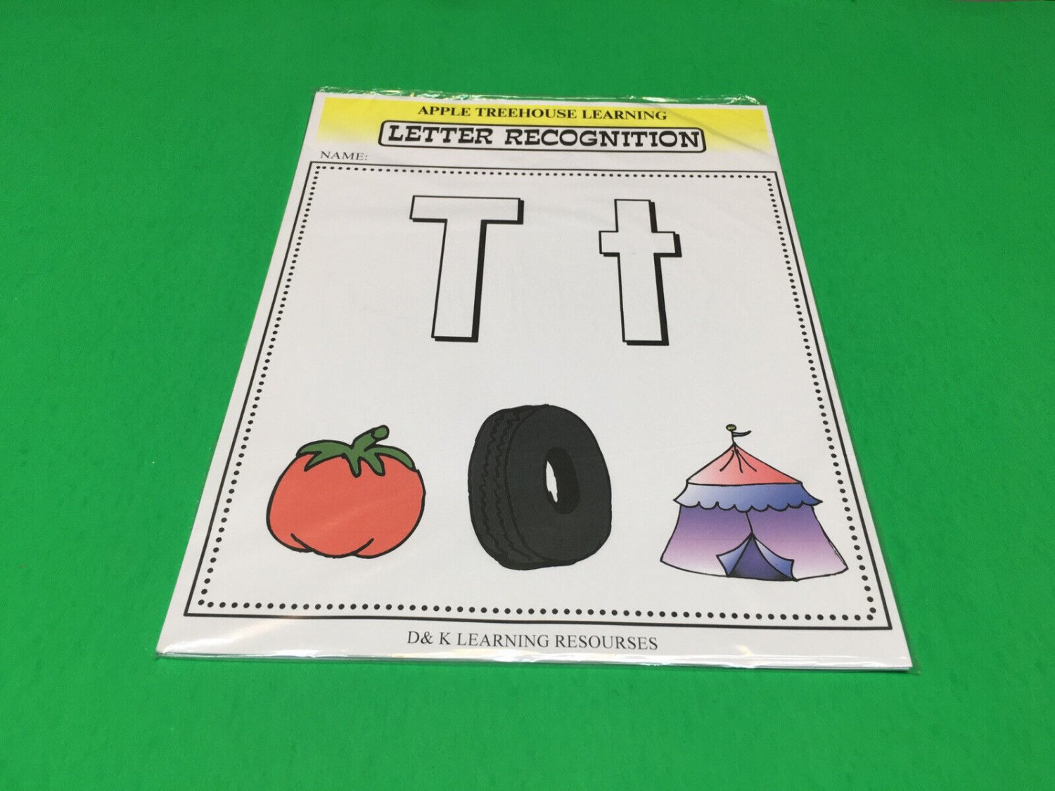 Letter  Tt -  Apple Treehouse Worksheets - Preschool Teaching supplies  20pgs
