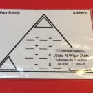 Fact Family - Addition Mats- Laminated Dry Erase Mats
