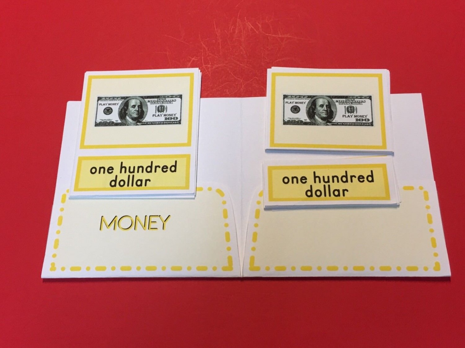 Montessori - Pre-Reading Series - Three Part Cards And Folio - Money Match