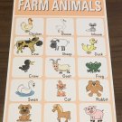 Farm Animals  - 13 x19 - Educational posters for Kindergarten or Preschool