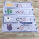 Ending Blends - 48 Picture Strips with Movable Letters Montessori