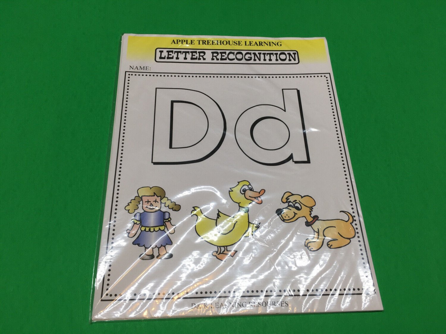 Letter   Dd -Apple Treehouse Worksheets - Preschool Teaching supplies  20pgs