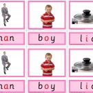 PINK SERIES | Montessori Activity - Three Parts Cards | Educational Material