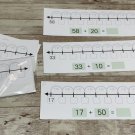 Number Line +10 - Math Center - Dry Erase  - 30 Laminated Activity Cards