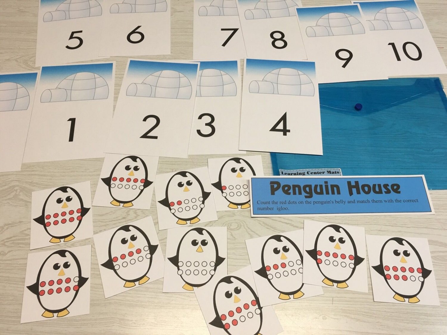 Penguin House Learning Center- Math Mats MATS - Laminated Mats