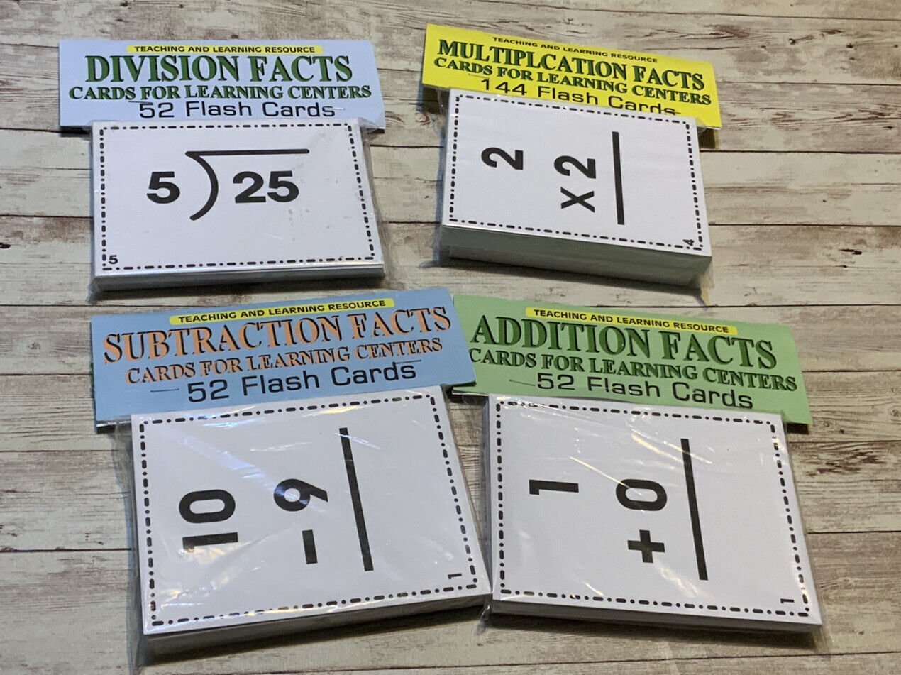 Combo Math Fact - Cards for Learning Center Flash Cards- Teaching supplies