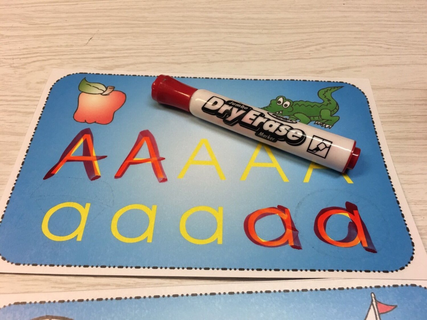ABC Tracing Set - 26 Wipe n Write Laminated Cards. 5.5X8.5 Preschool  Homeschool