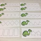 Dinosaur - Shapes Tracing - Laminated Activity Set - Teaching Supplies