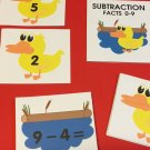 DUCK & POND - Subtraction Facts 0-9 Matching Game 48 Cards