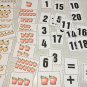 Apple & Oranges Math -Laminated Cards Set Counting. 1-20 Addition Preschool K1