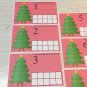 Christmas Tree Count - Dry Erase - Laminated Activity Set - Teaching Supplies