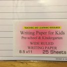 Writing Paper for Kids - Wide Ruled Writing Paper - 11X 8.5, 20 lb, 100 sheets Writing Paper for Kids - Wide Ruled Writing Paper - 11X 8.5, 20 lb, 100 sheets