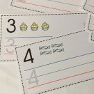 Wipe N Write Numbers 0- 25 - Laminated Card - Pre-school- Kindergarten