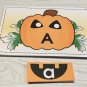 Jack O Lantern - Uppercase Lower case Match Pumpkins -  Laminated Activity Set