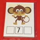 MONKEY BEFORE & AFTER - Laminated Dry Erase cards - Teaching supplies