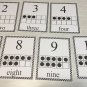 8.5 x 11 Laminated NUMBERS w/ Counting Ten Frame - teaching supplies