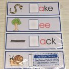 [Set of 3 ] The Blue Series - 48 Picture Strips with Movable Letters Montessori