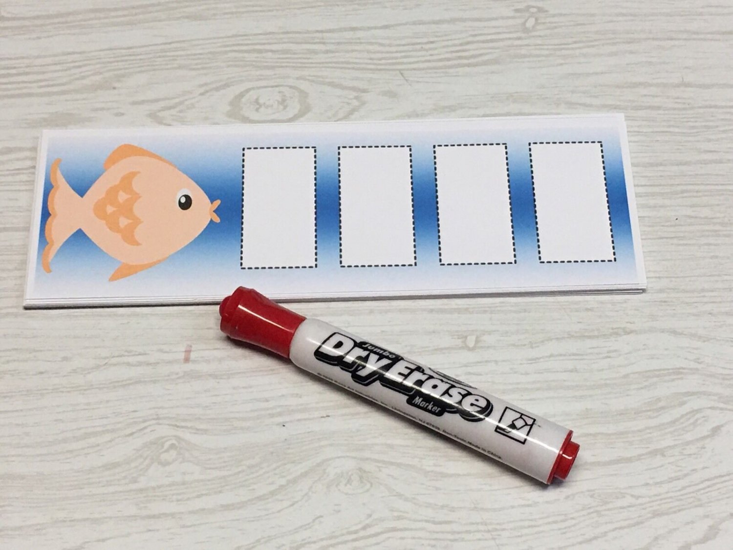 Goldfish - Shapes Tracing - Laminated Activity Set - Teaching Supplies