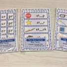 The Blue Series - Initial, Vowel And Ending  Wipewriter set - Montessori